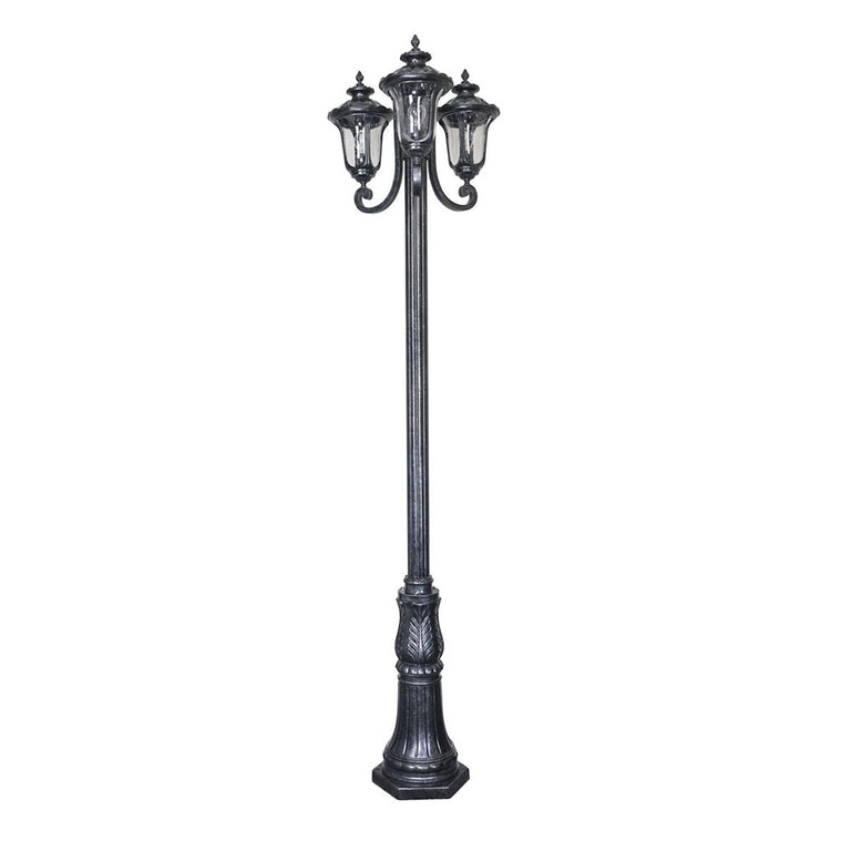 Waterford 3 Head Outdoor Garden Post Light Antique Black - LOI1001822A