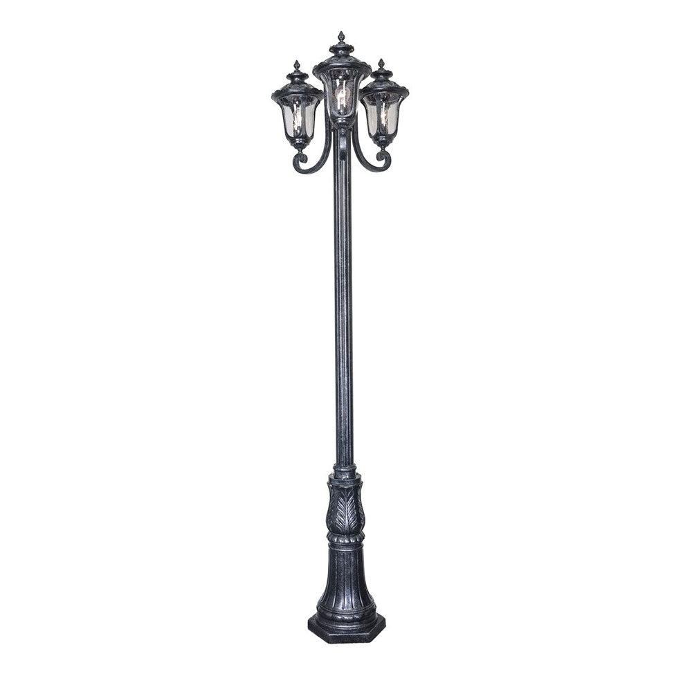 Waterford 3 Head Outdoor Garden Post Light Antique Black - LOI1001822A