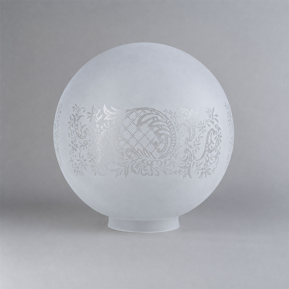 Sheffield 12" Glass Shade 4 1/4" Fitter Frost Etch - LOI3090055