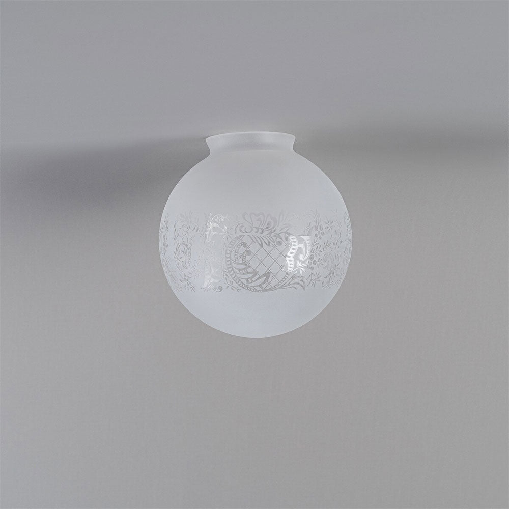 Sheffield 8" Glass Shade 4 1/4" Fitter Frost Etch - LOI3090057