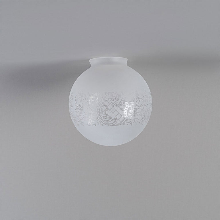 Sheffield 8" Glass Shade 4 1/4" Fitter Frost Etch - LOI3090057