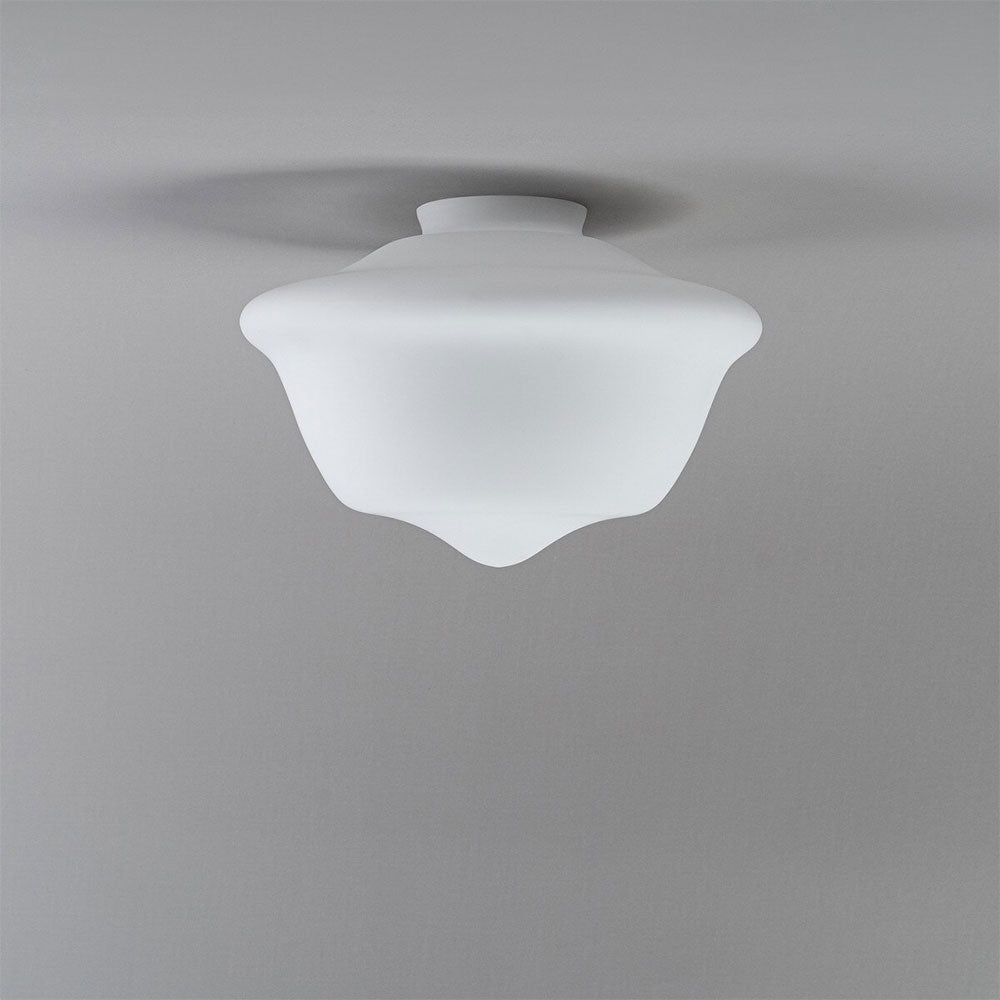 Victorian 12" Schoolhouse Shade 4 1/4" Fitter Opal Matte - LOI3090067