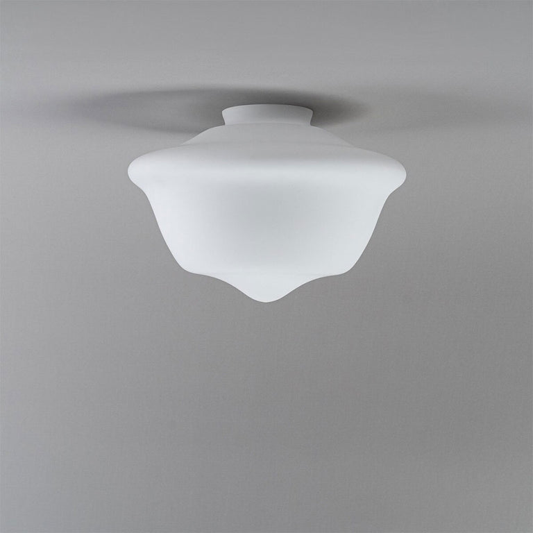 Victorian 12" Schoolhouse Shade 4 1/4" Fitter Opal Matte - LOI3090067