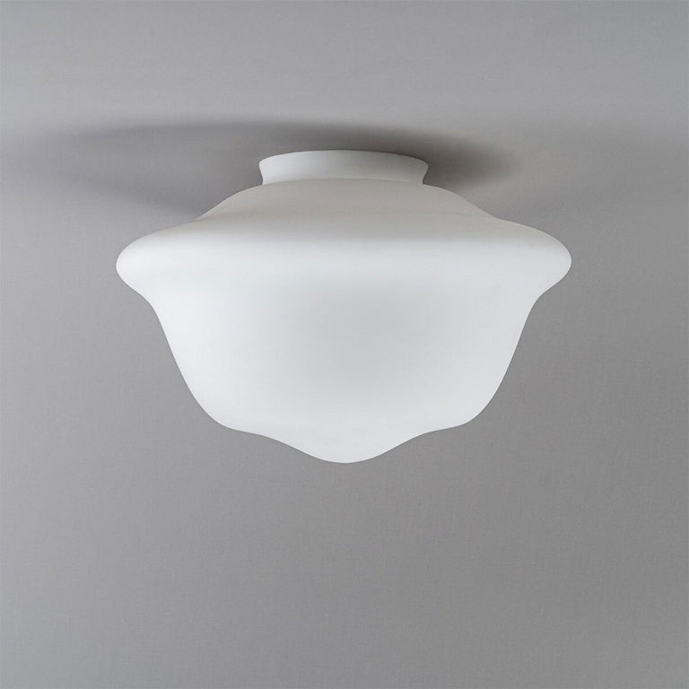 Victorian 16" Schoolhouse Shade 6 1/4" Fitter Opal Matte - LOI3090068