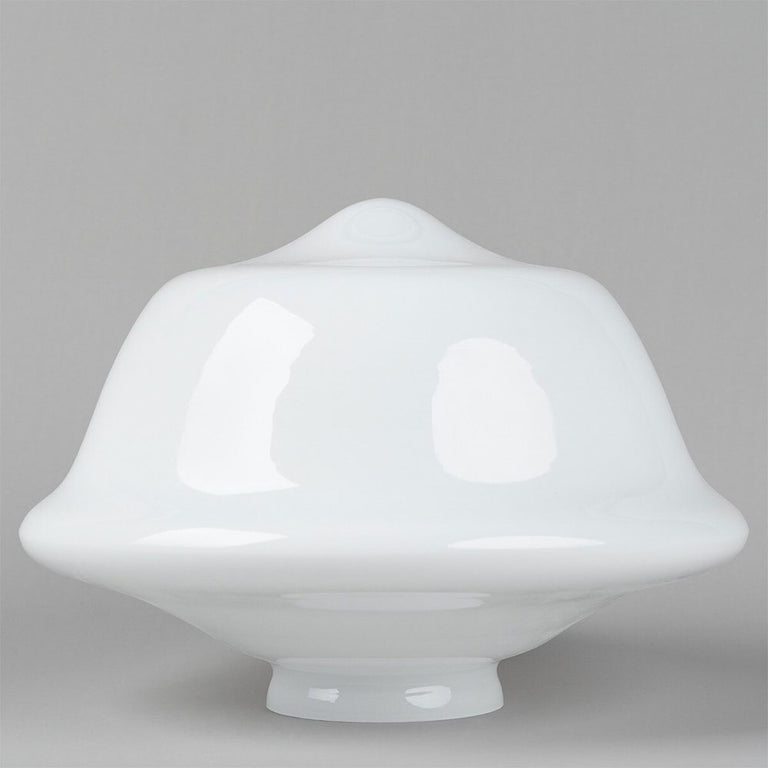 Victorian 12" Schoolhouse Shade 4 1/4" Fitter Opal Gloss - LOI3090167