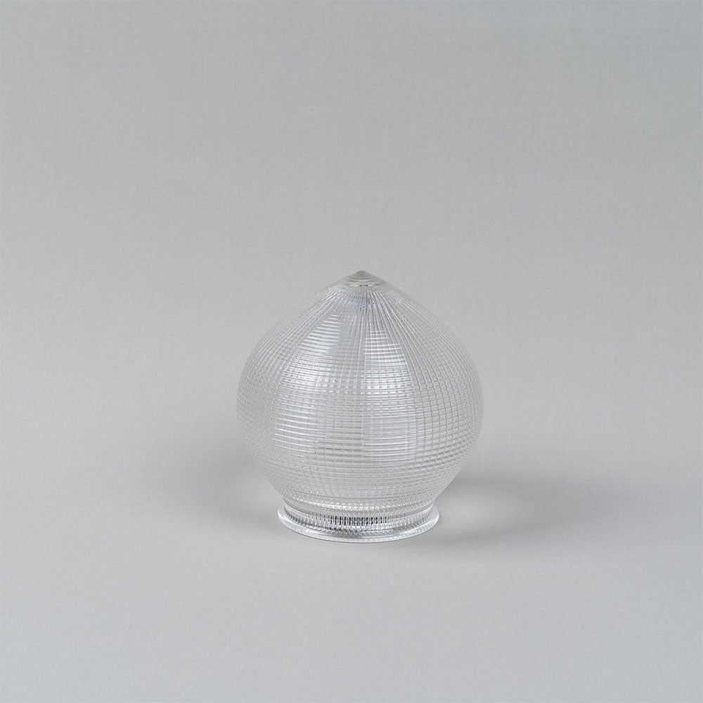 Teardrop Hallophane 6" Glass Shade 4 1/4" Fitter Clear - LOI3090322