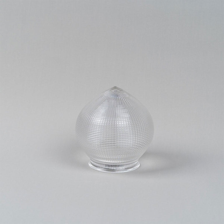 Teardrop Hallophane 6" Glass Shade 4 1/4" Fitter Clear - LOI3090322