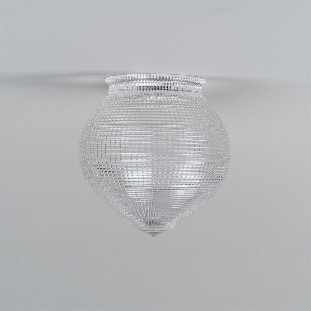 Teardrop Hallophane 6" Glass Shade 4 1/4" Fitter Clear - LOI3090322