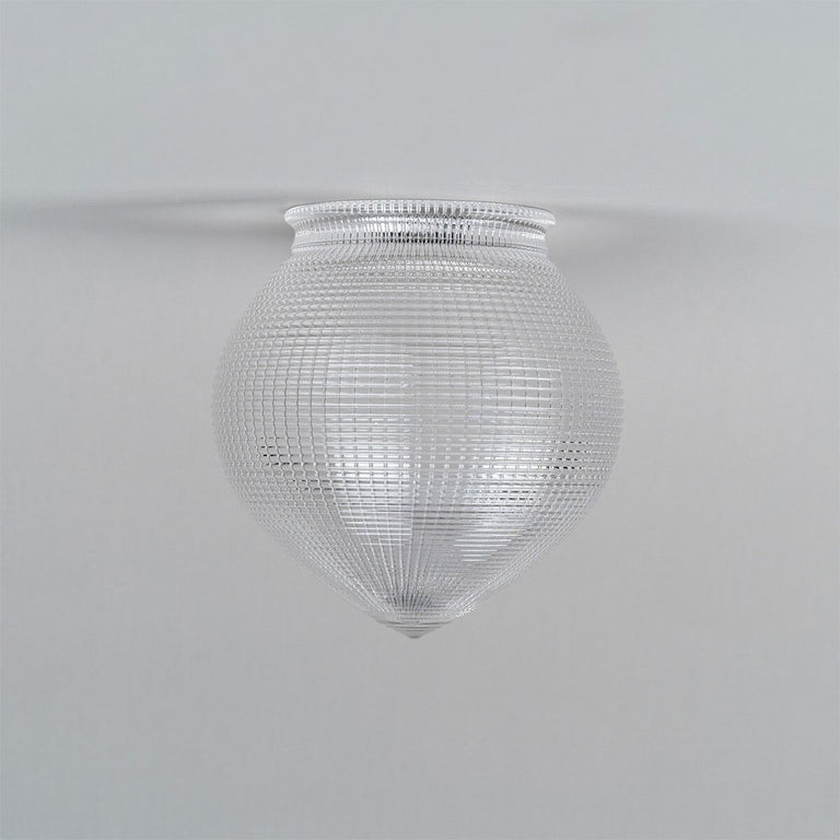 Teardrop Hallophane 6" Glass Shade 4 1/4" Fitter Clear - LOI3090322