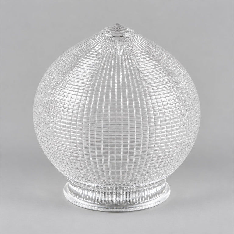 Teardrop Hallophane 8" Glass Shade 4 1/4" Fitter Clear - LOI3090323