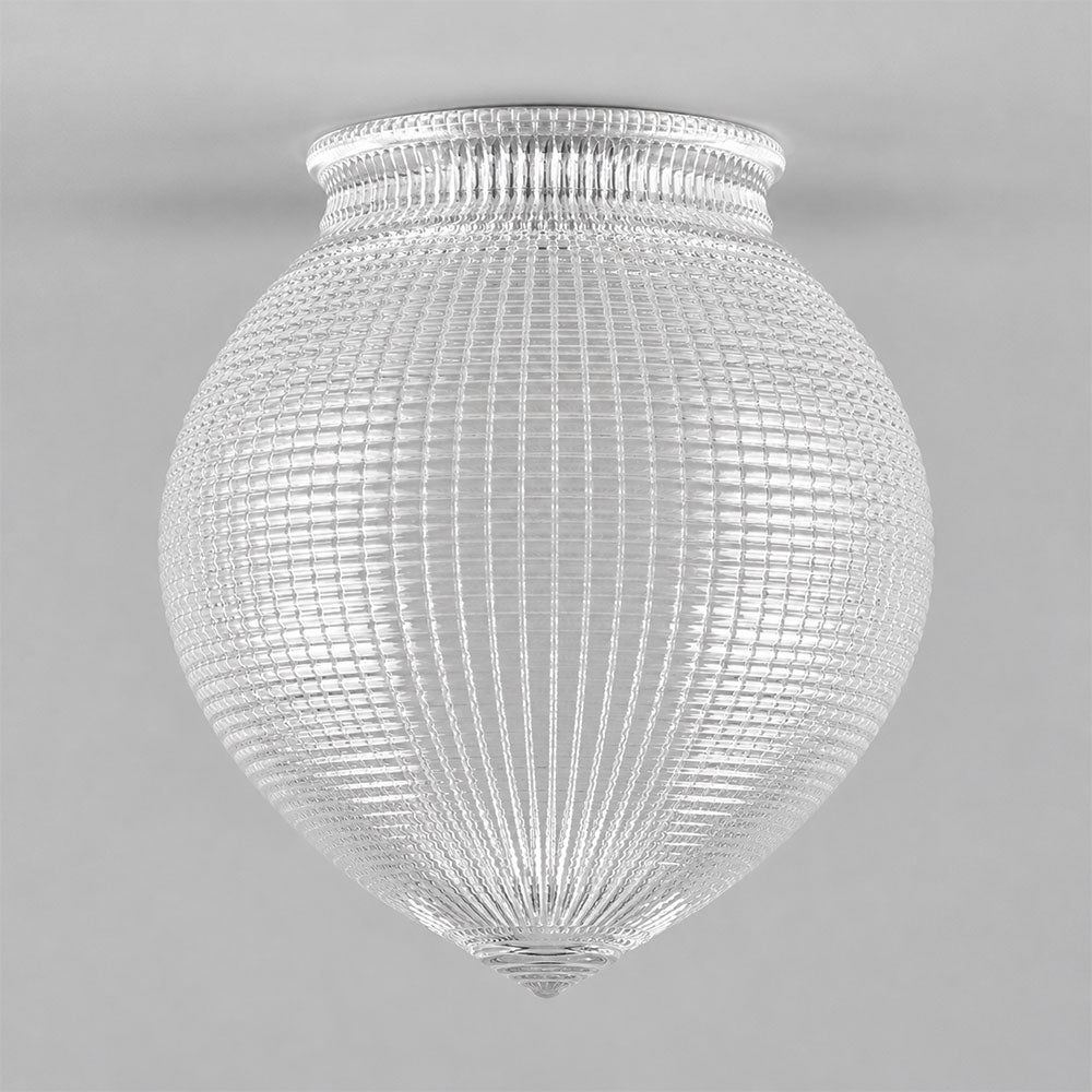 Teardrop Hallophane 8" Glass Shade 4 1/4" Fitter Clear - LOI3090323