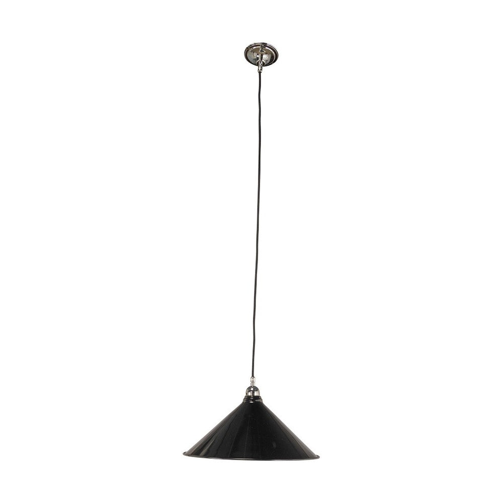 Edwardian 390mm Black On Cloth Cord Chrome - LOI3090365A