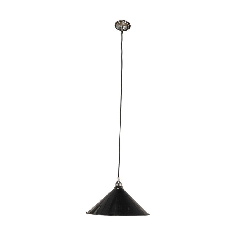Edwardian 390mm Black On Cloth Cord Chrome - LOI3090365A