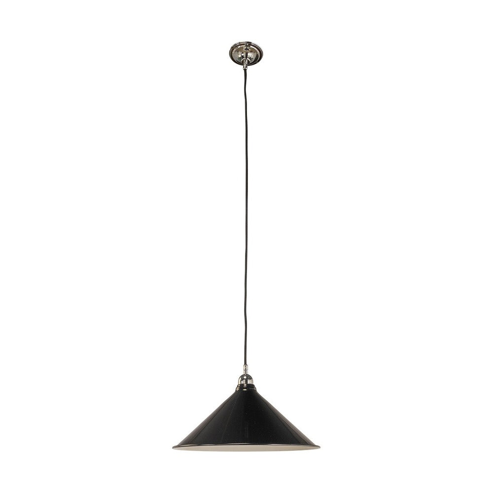 Edwardian 390mm Black On Cloth Cord Chrome - LOI3090365A