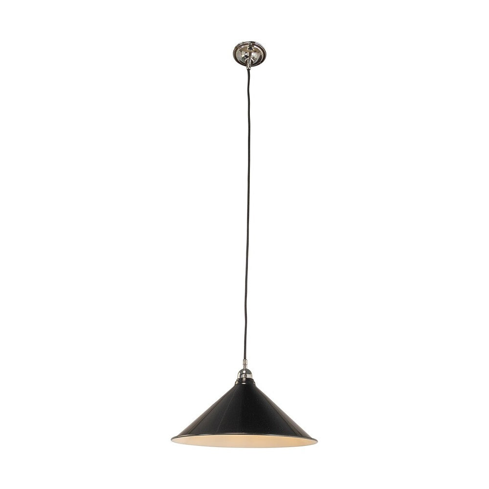 Edwardian 390mm Black On Cloth Cord Chrome - LOI3090365A