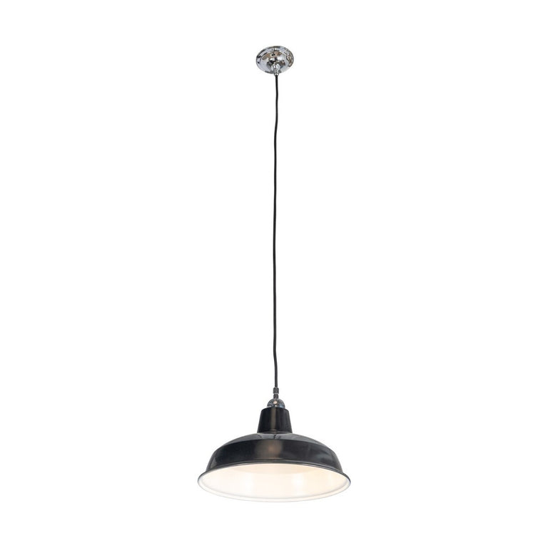 Warehouse 300MM Black On Cloth Cord Chrome - LOI3090382A