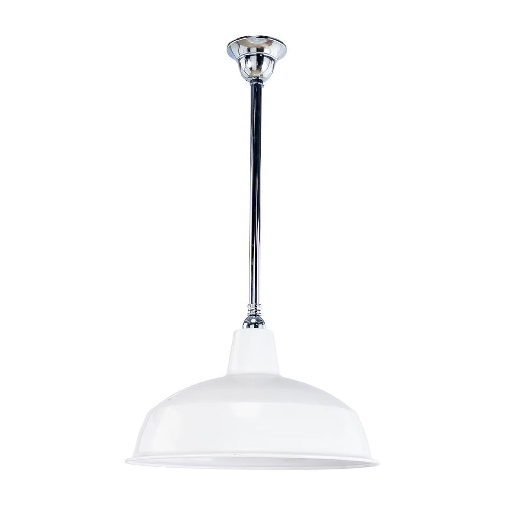 Warehouse 420MM White On Rod Set 3/4" Chrome - LOI3090387A