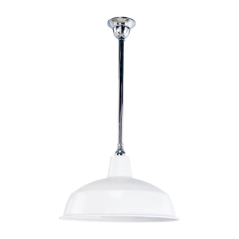 Warehouse 420MM White On Rod Set 3/4" Chrome - LOI3090387A