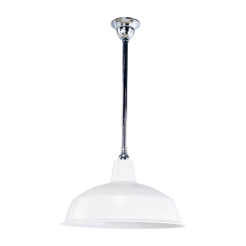 Warehouse 420MM White On Rod Set 3/4" Chrome - LOI3090387A