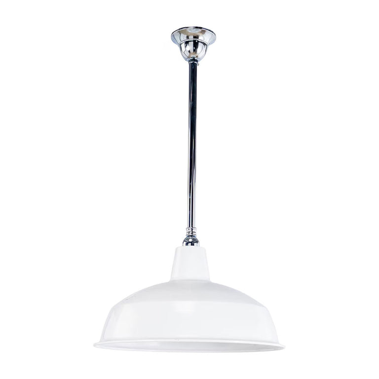 Warehouse 420MM White On Rod Set 3/4" Chrome - LOI3090387A