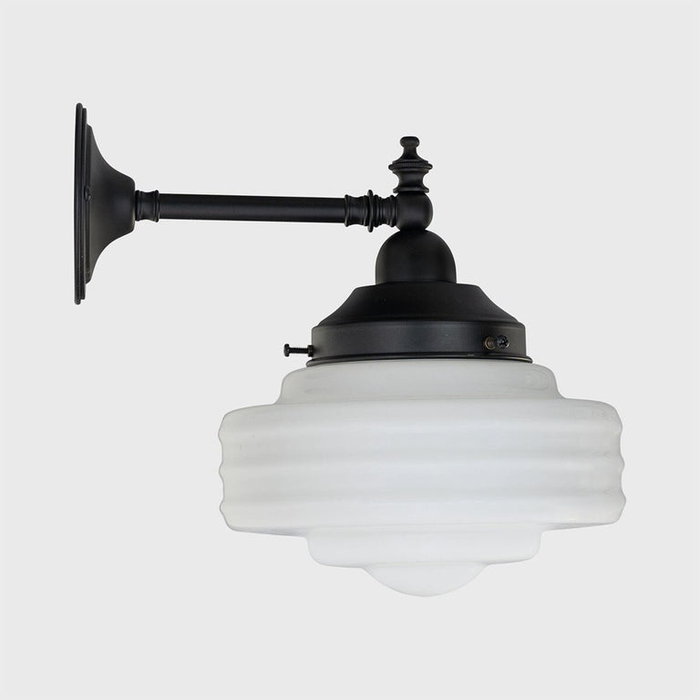 Bentleigh Wall Bracket Patina With Detroit Small Gloss Shade - LOI3090416A