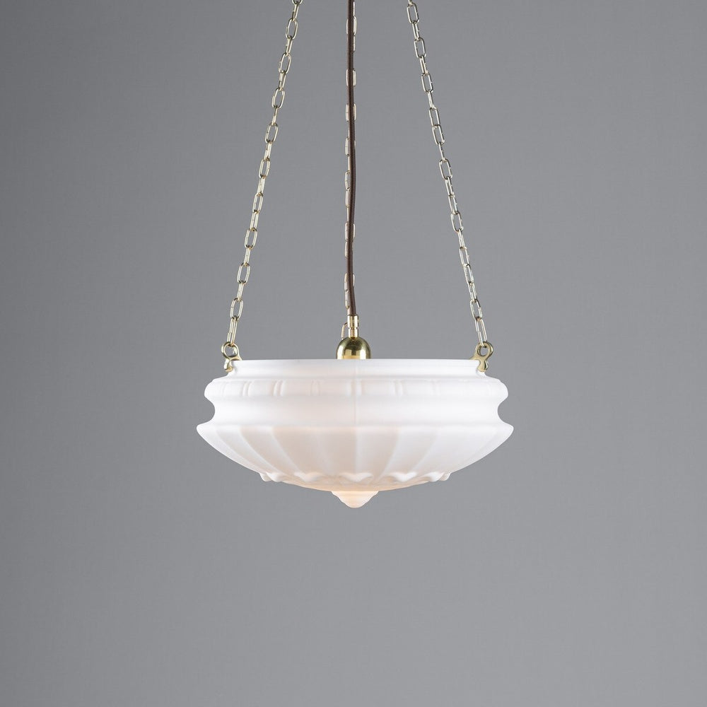 Chelsea 14" Shade On 3 Chain Suspension Polished Brass - LOI3090418A