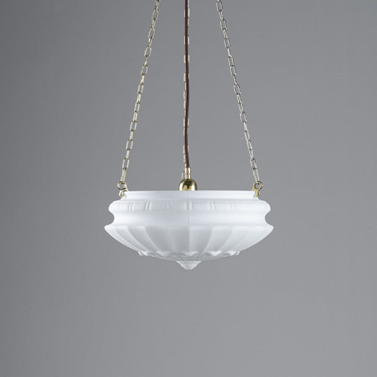 Chelsea 14" Shade On 3 Chain Suspension Polished Brass - LOI3090418A