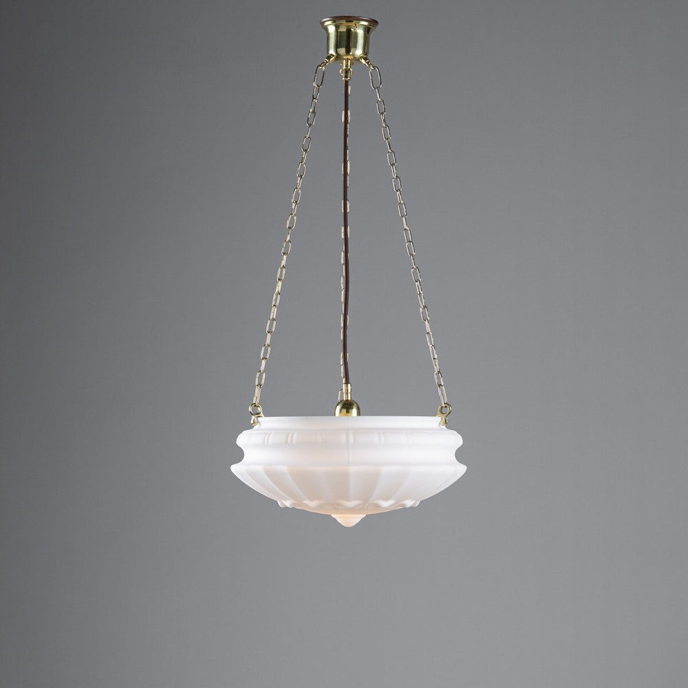 Chelsea 14" Shade On 3 Chain Suspension Polished Brass - LOI3090418A