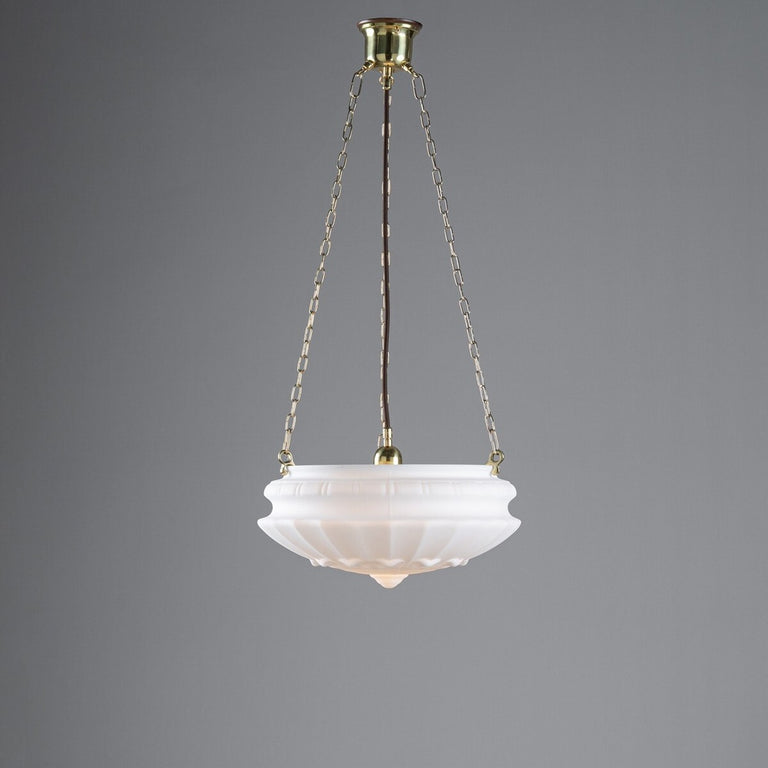 Chelsea 14" Shade On 3 Chain Suspension Polished Brass - LOI3090418A