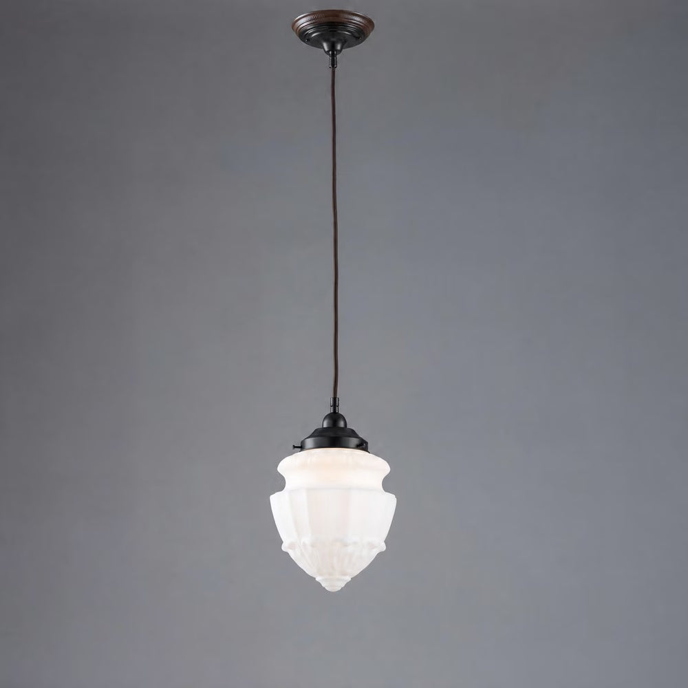 Chelsea 8" Shade Cloth Cord Suspension Patina - LOI3090437A