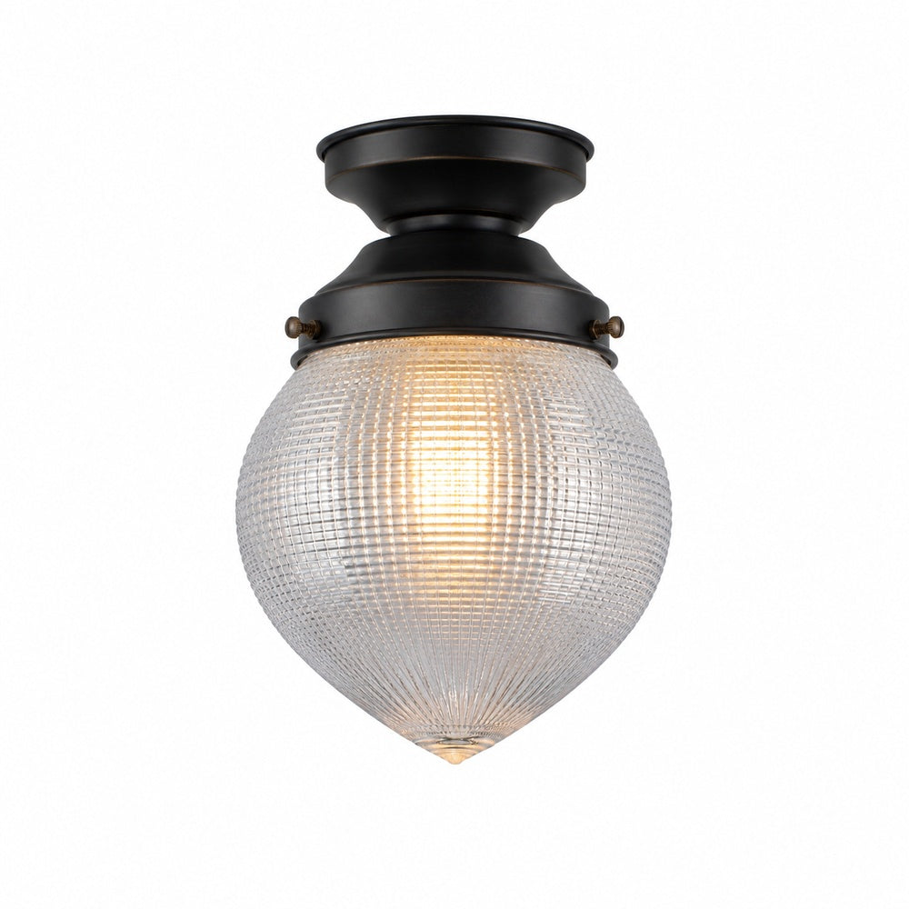 Teardrop Hallophane 6" Batten Fix Patina - LOI3090449A