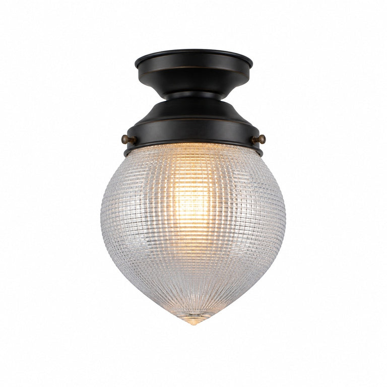 Teardrop Hallophane 6" Batten Fix Patina - LOI3090449A