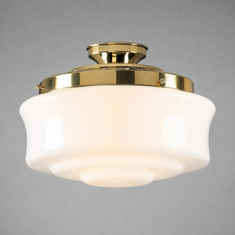 Elwood 12" Opal Gloss Batten Fix Polished Brass - LOI3090473A