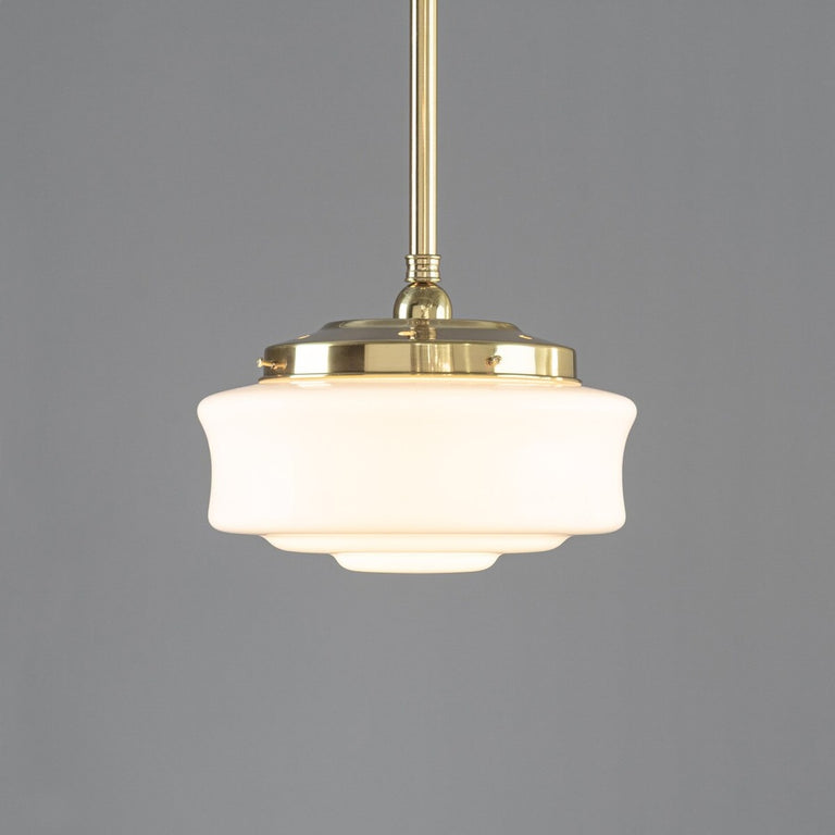 Elwood 12" Opal Gloss On 3/4" X 1/2M Rod Set Polished Brass - LOI3090476A