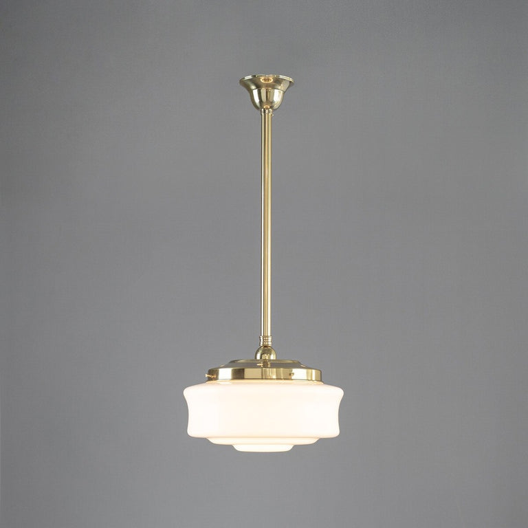 Elwood 12" Opal Gloss On 3/4" X 1/2M Rod Set Polished Brass - LOI3090476A