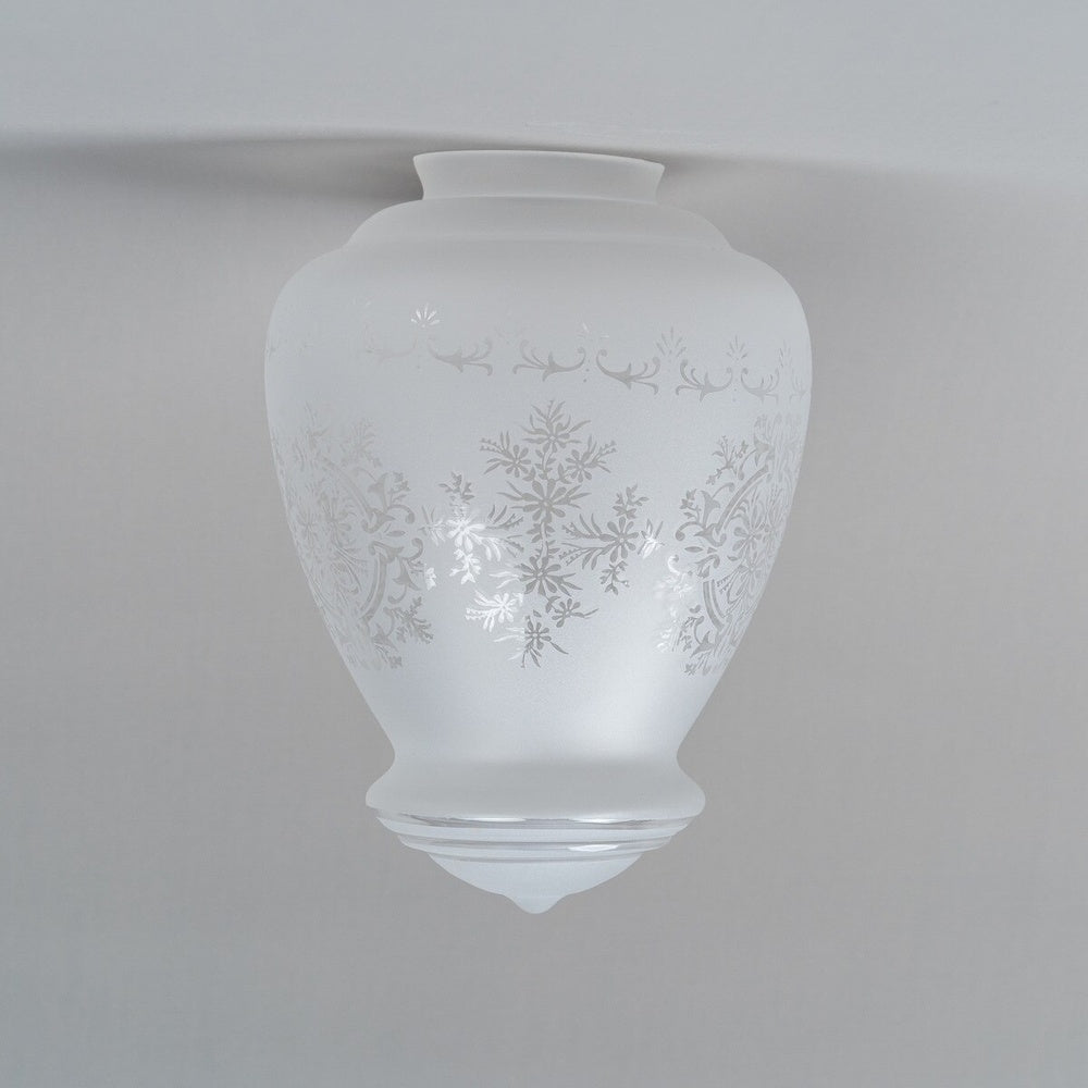 Cambridge Small Glass Shade 3 1/4" Fitter Frost Etch - LOI3090482