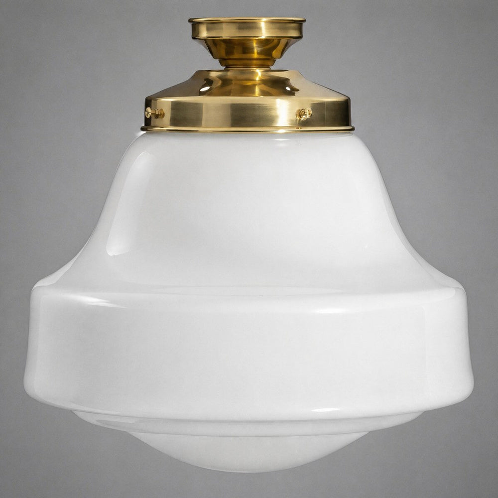 Lincoln Schoolhouse Opal Gloss Batten Fix Polished Brass - LOI3090519A