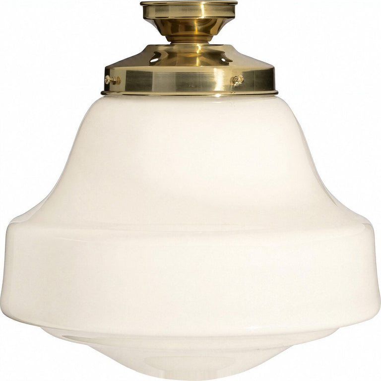Lincoln Schoolhouse Opal Gloss Batten Fix Polished Brass - LOI3090519A