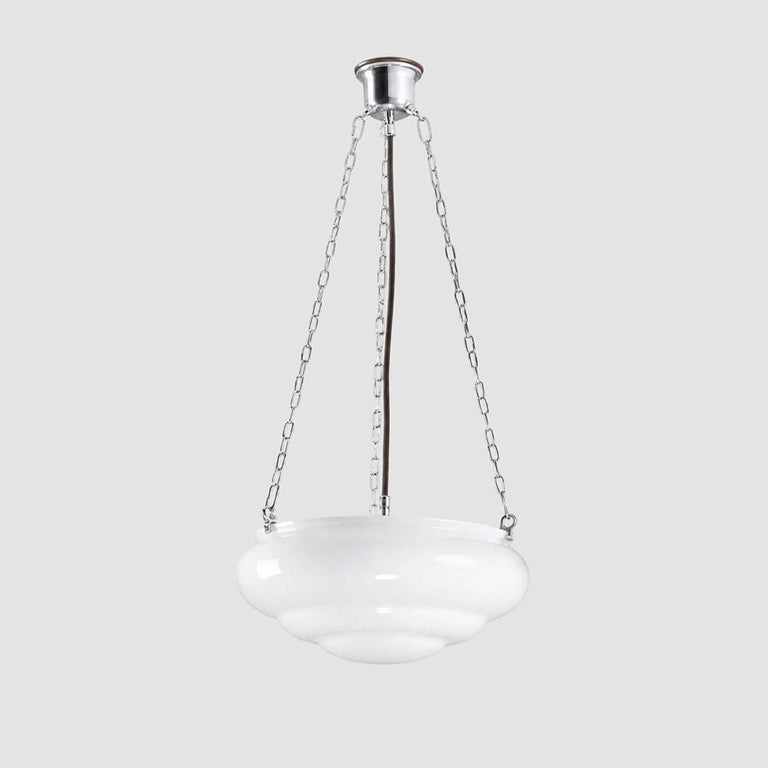 Art Nouveau 14" Opal Gloss on 3 Chain Suspension Chrome - LOI3090572A