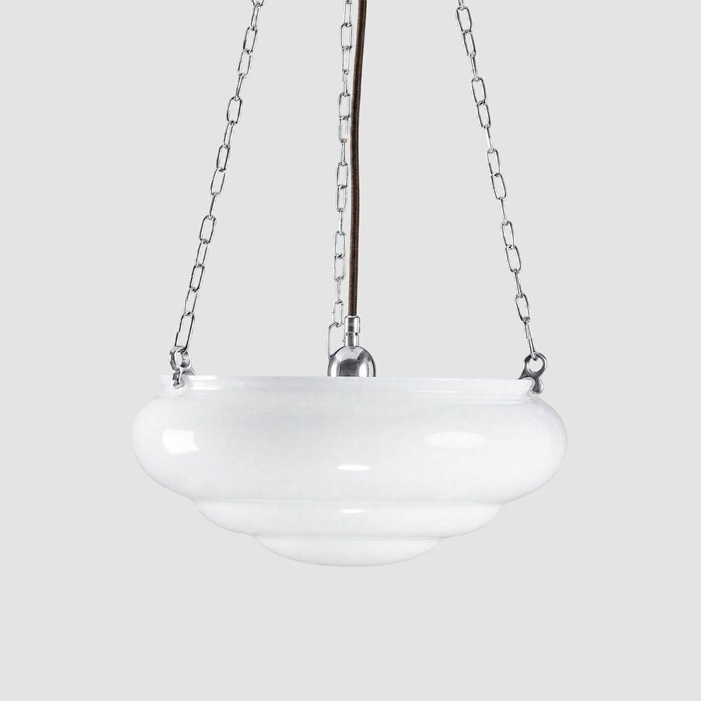 Art Nouveau 14" Opal Gloss on 3 Chain Suspension Chrome - LOI3090572A