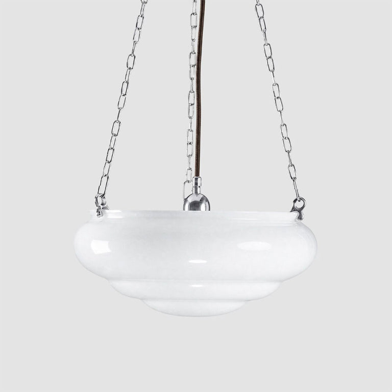 Art Nouveau 14" Opal Gloss on 3 Chain Suspension Chrome - LOI3090572A