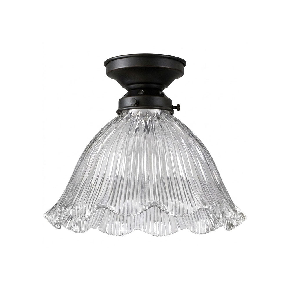 8044 Hallophane 9" Clear Batten Fix Patina - LOI3090614A