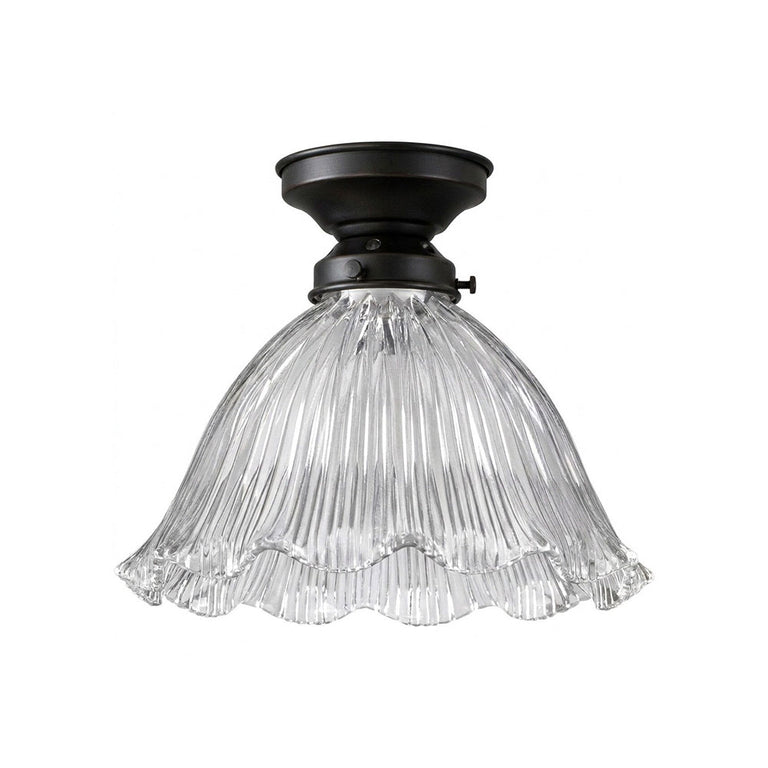 8044 Hallophane 9" Clear Batten Fix Patina - LOI3090614A