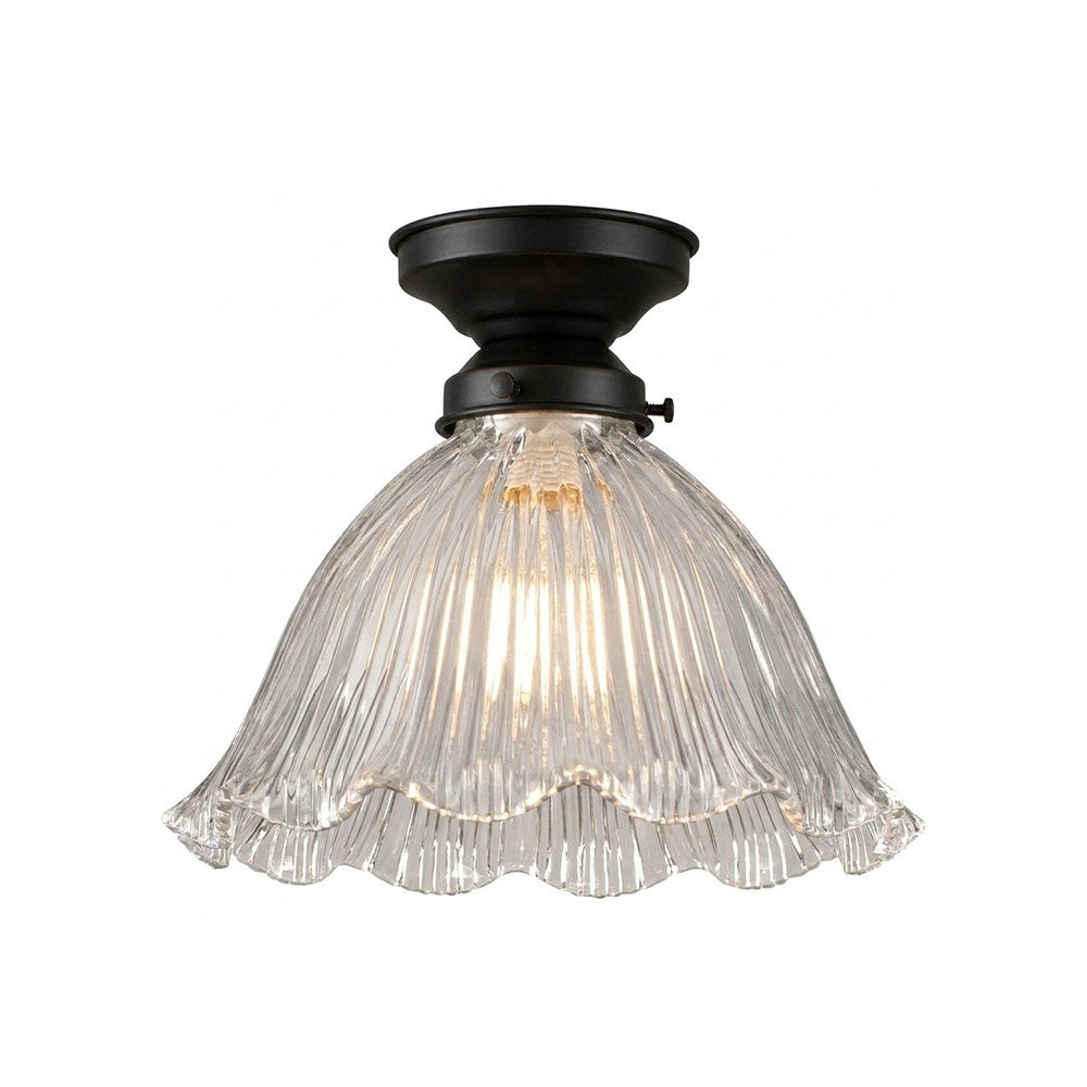 8044 Hallophane 9" Clear Batten Fix Patina - LOI3090614A