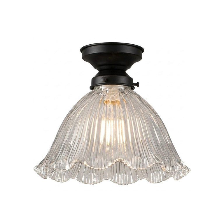 8044 Hallophane 9" Clear Batten Fix Patina - LOI3090614A