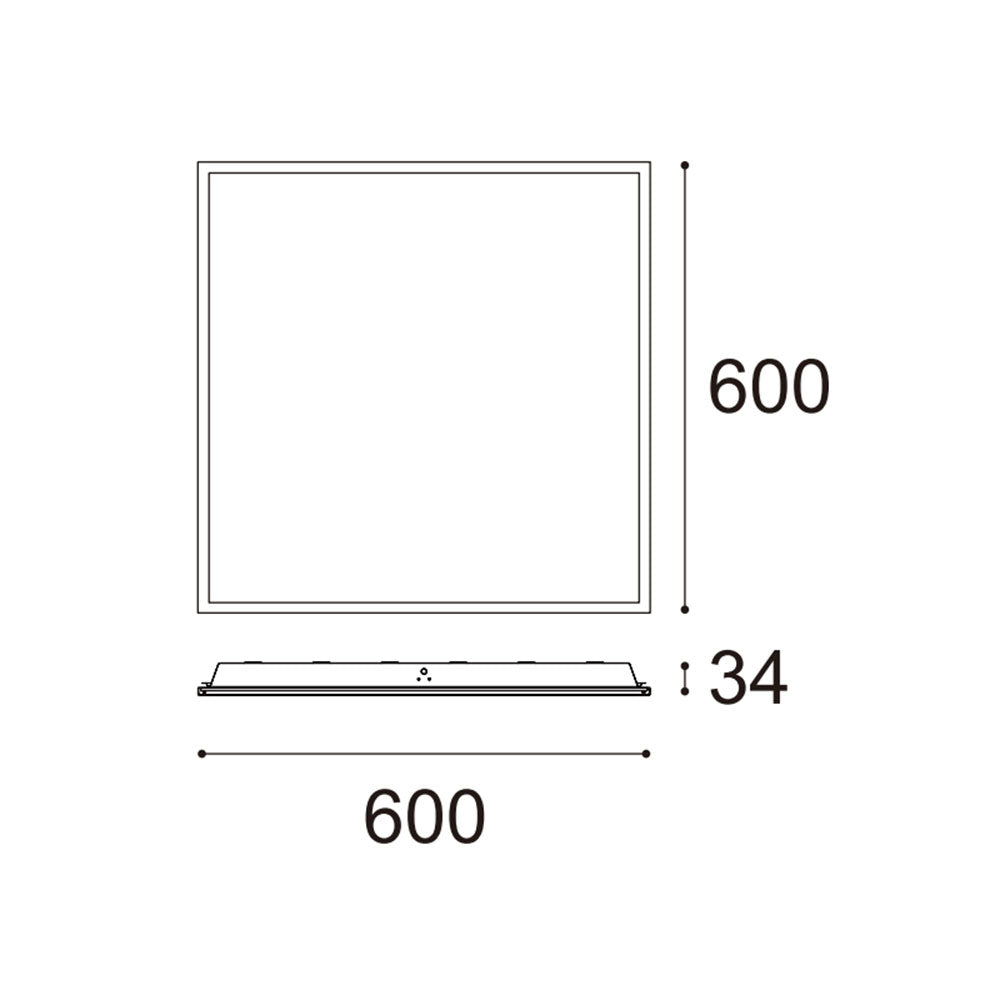 Prima 40W 600x600mm LED Backlit Panel Light White / Tri-Colour - LPB6060-WHTC40