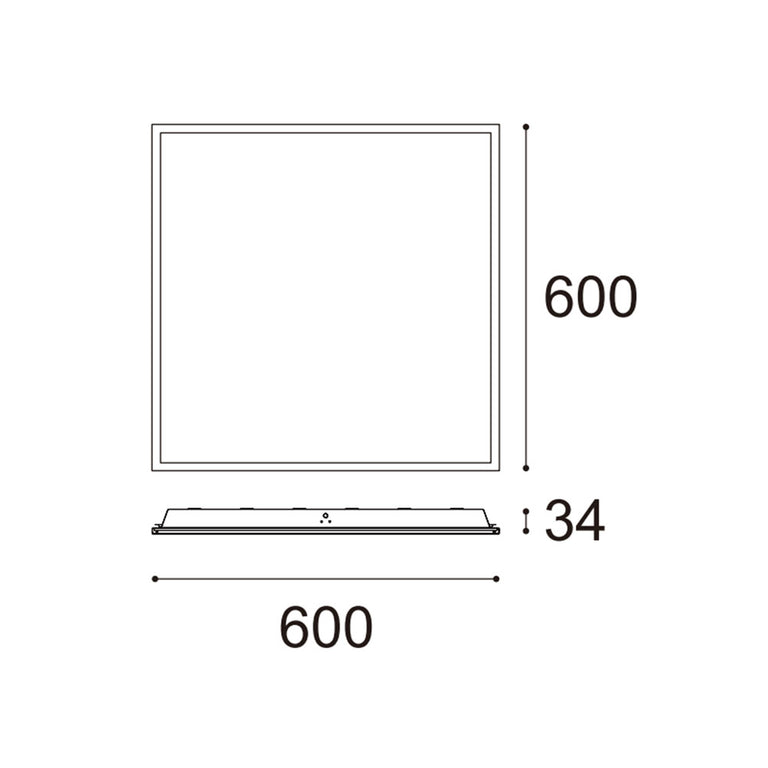 Prima 40W 600x600mm LED Backlit Panel Light White / Tri-Colour - LPB6060-WHTC40