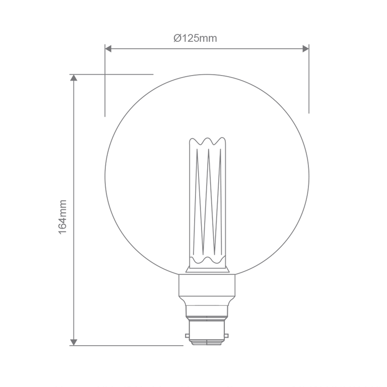 Vintage G125 3.5W B22 Dimmable LED Globe / Warm White - 65958