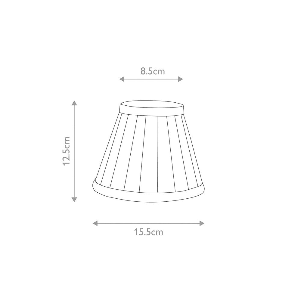 LS162 Clip Pleated Ivory Candle Shade