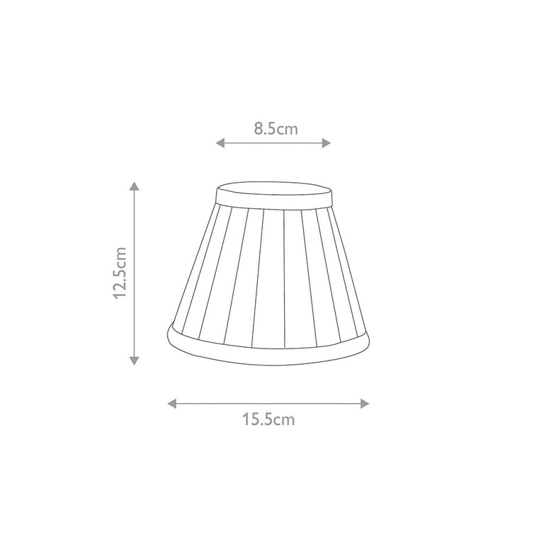 LS162 Clip Pleated Ivory Candle Shade